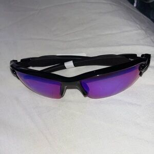 Oakley flak 2.0xxl Sporty Black Sunglasses with Purple Lenses